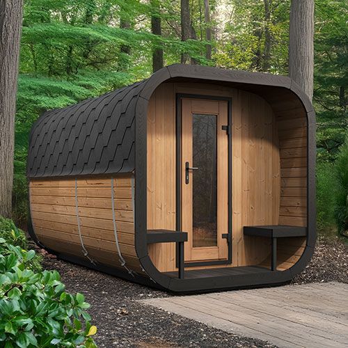 Sauna Life Cube Series SL-CL12GCPCP 8 Person with Changing Area and Porch
