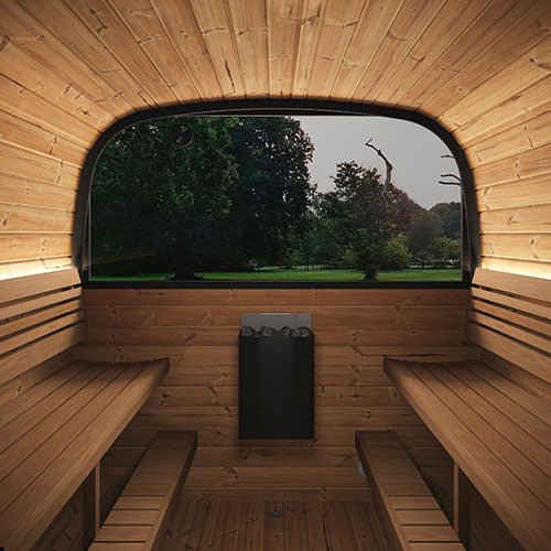 Sauna Life Cube Series SL-CL12GCPCP 8 Person with Changing Area and Porch