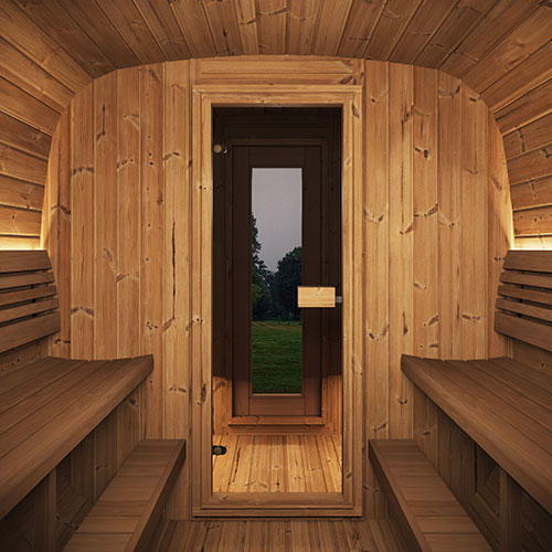 Sauna Life Cube Series SL-CL12GCPCP 8 Person with Changing Area and Porch