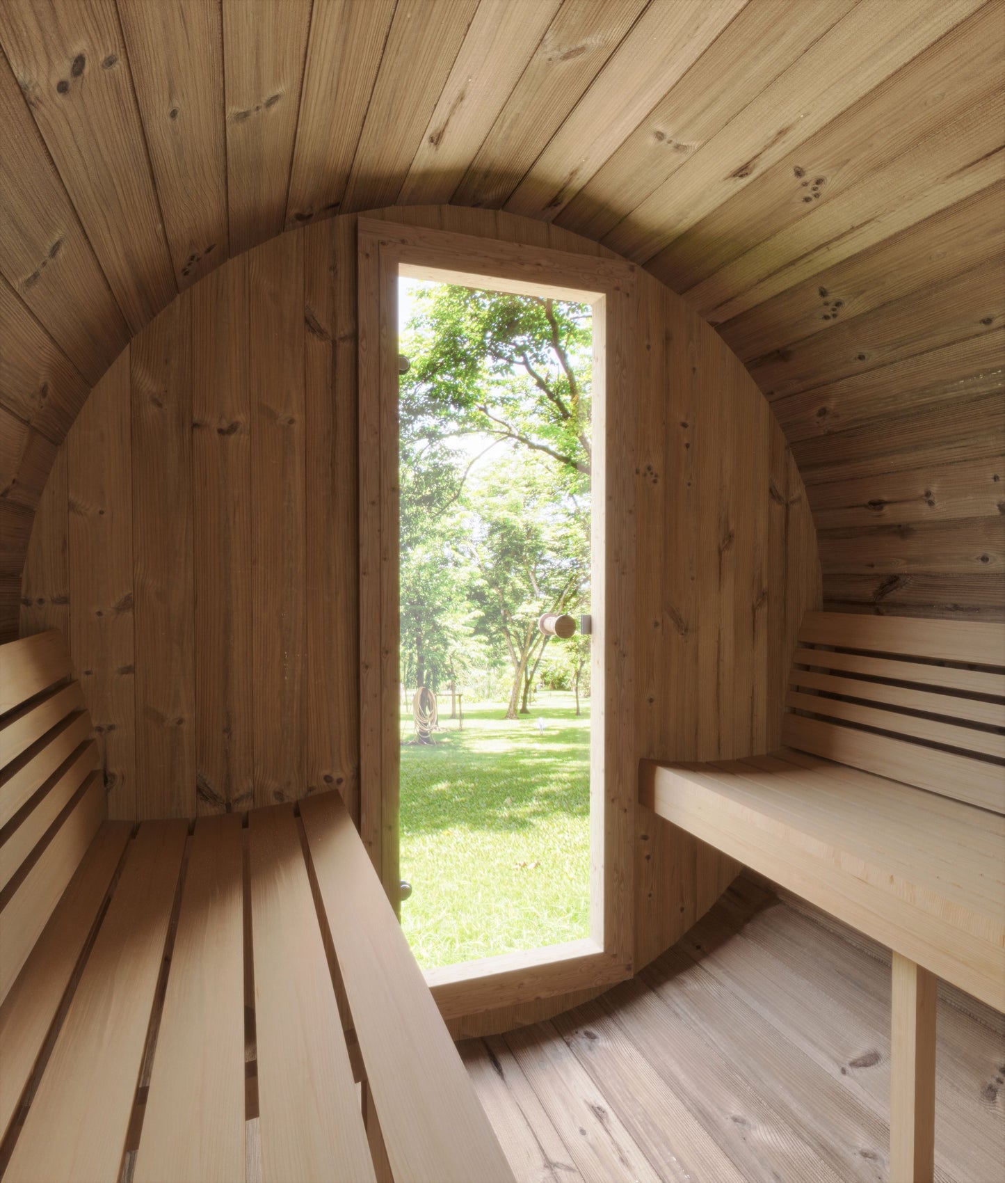 SaunaLife Model E7W ERGO Series Barrel Sauna