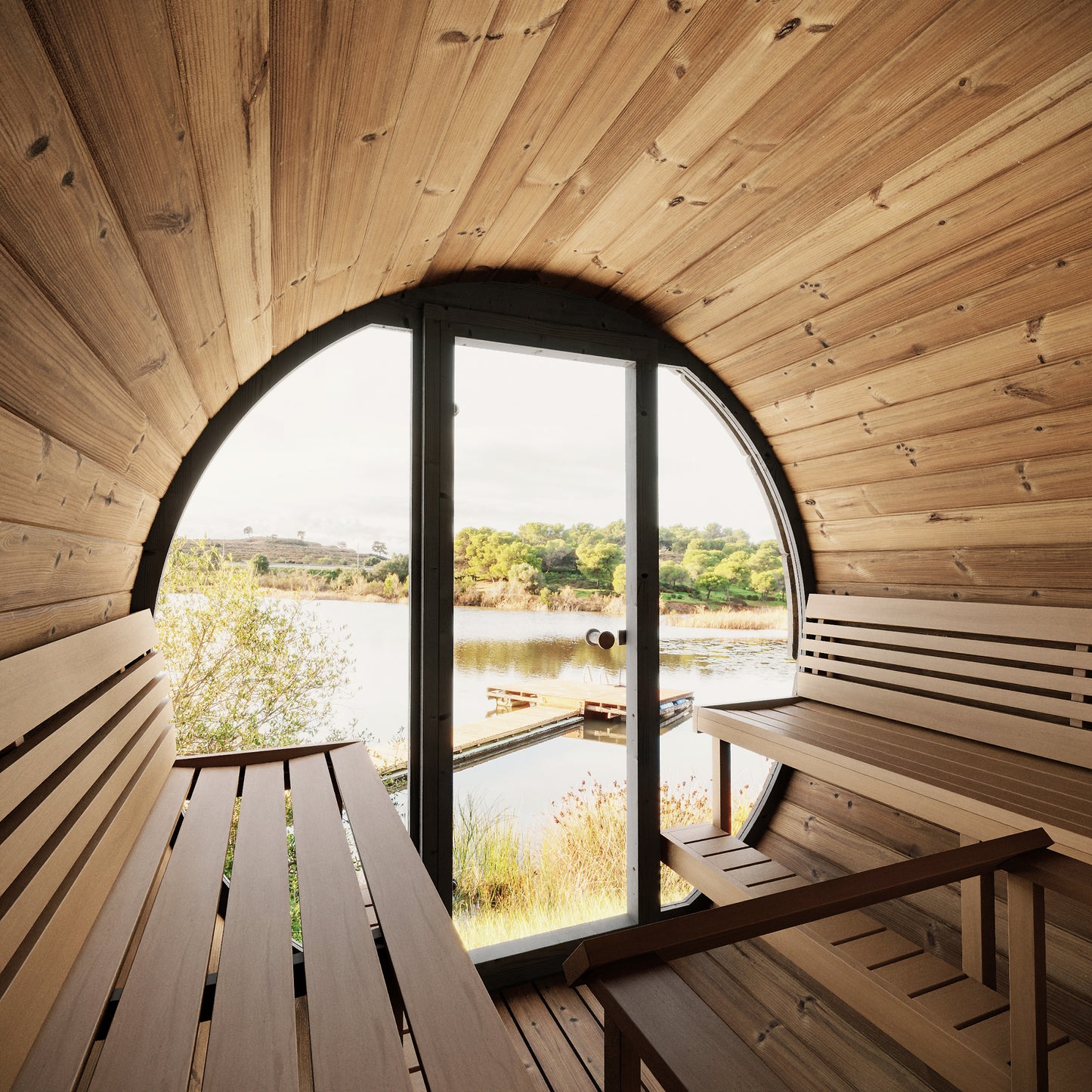 SaunaLife ERGO Series Barrel Sauna SL-MODELEE8G