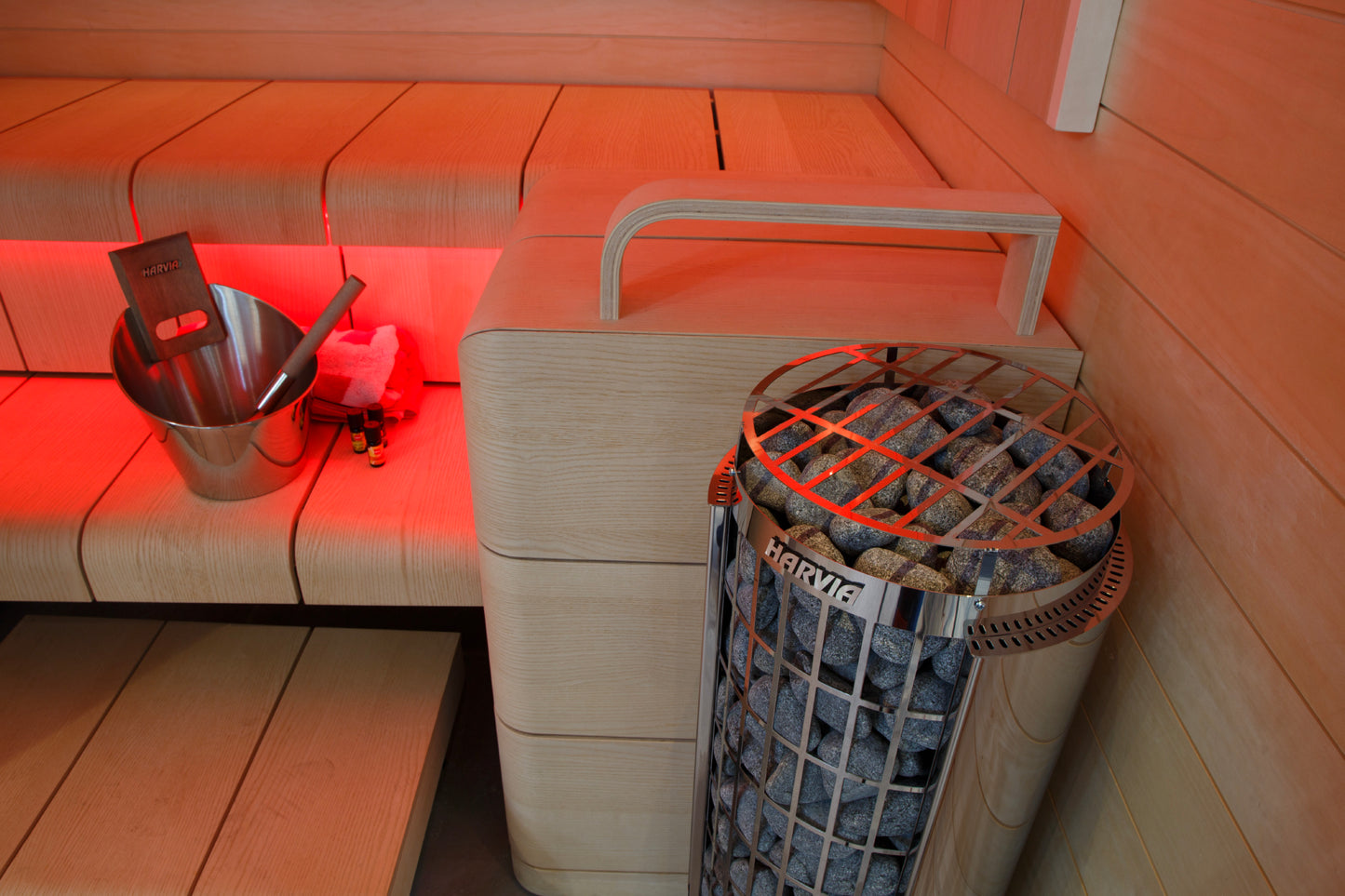 Harvia Cilindro Half Series 9kW Stainless Steel Sauna Heater at 240V 1PH