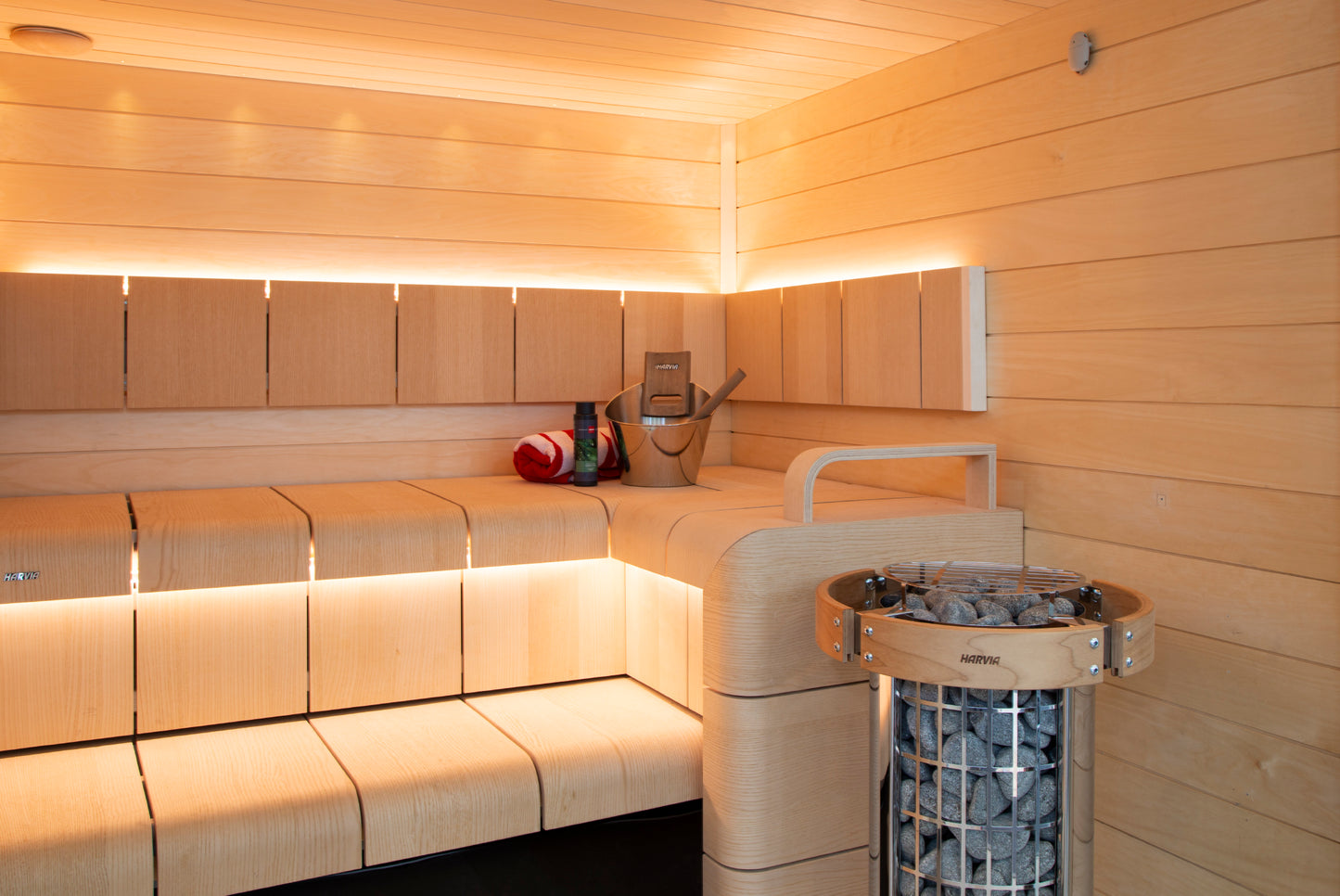 Harvia Cilindro Half Series 6kW Stainless Steel Sauna Heater at 240V 1PH