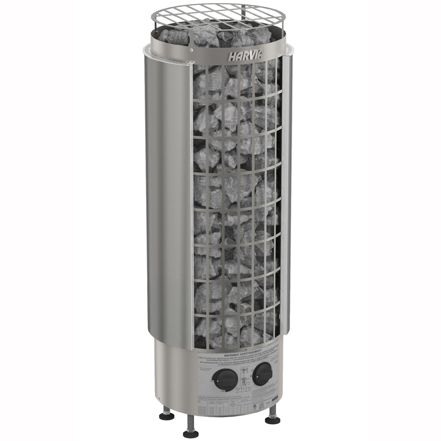 Harvia Cilindro Half Series 6kW Stainless Steel Sauna Heater at 240V 1PH