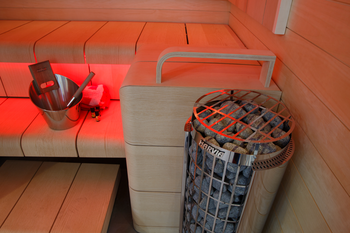 Harvia Cilindro Half Series 6kW Stainless Steel Sauna Heater at 240V 1PH