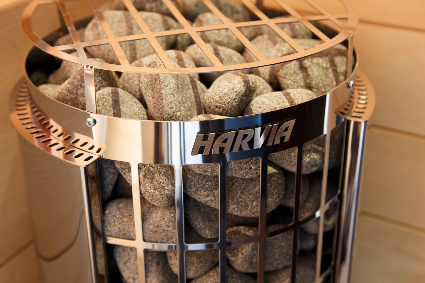 Harvia Cilindro Half Series 6kW Stainless Steel Sauna Heater at 240V 1PH