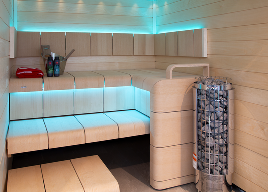 Harvia Cilindro Half Series 6kW Stainless Steel Sauna Heater at 240V 1PH