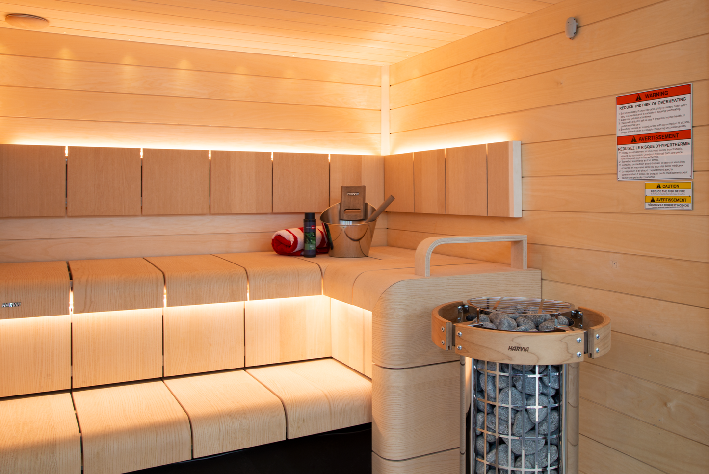 Harvia Cilindro Half Series 6kW Stainless Steel Sauna Heater at 240V 1PH