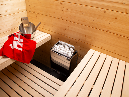 Harvia KIP Series 6kW Stainless Steel Sauna Heater at 240V 1PH with Built-In Time and Temperature Controls