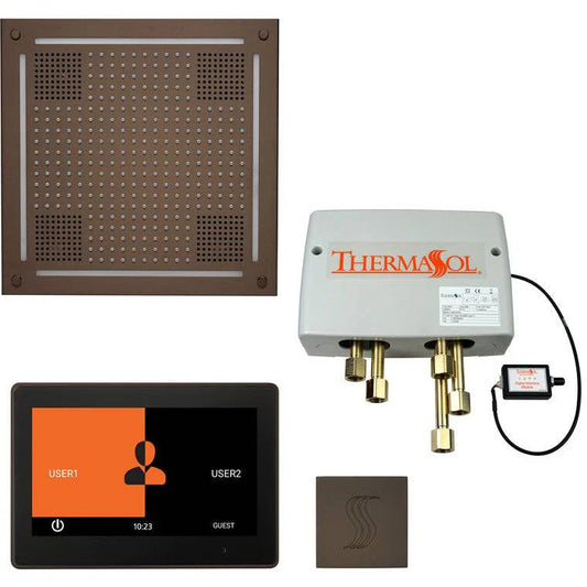 ThermaSol® Total Wellness Hydrovive Shower Package – 10" ThermaTouch Square Control in Oil Rubbed Bronze Finish
