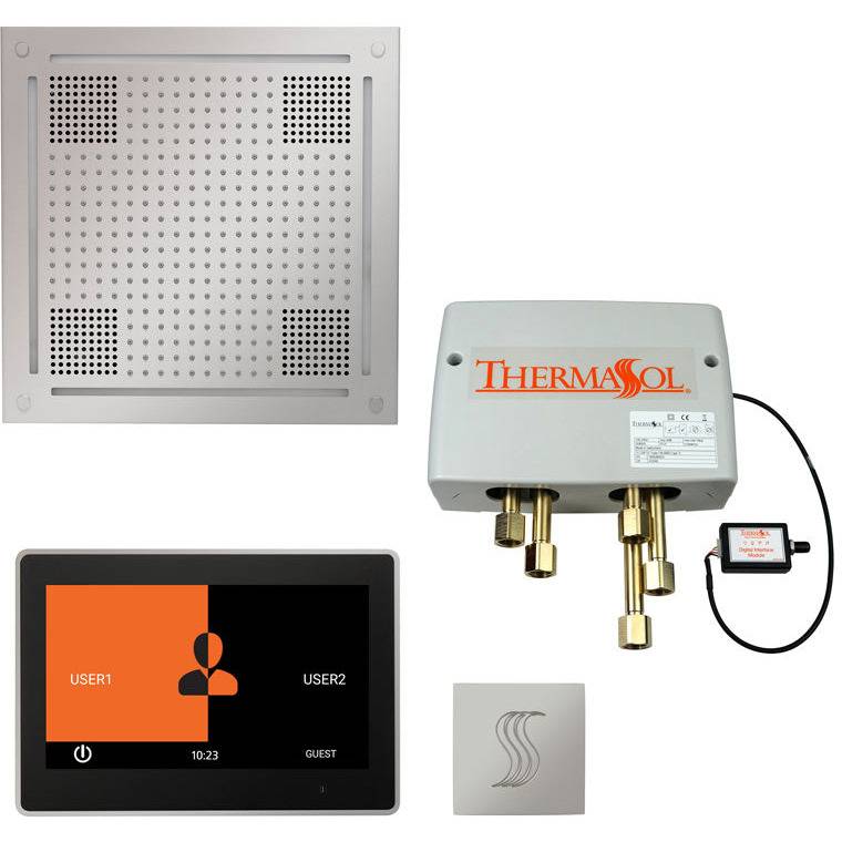 ThermaSol® Total Wellness Hydrovive Shower Package – 10" ThermaTouch Square Control in Polished Chrome Finish