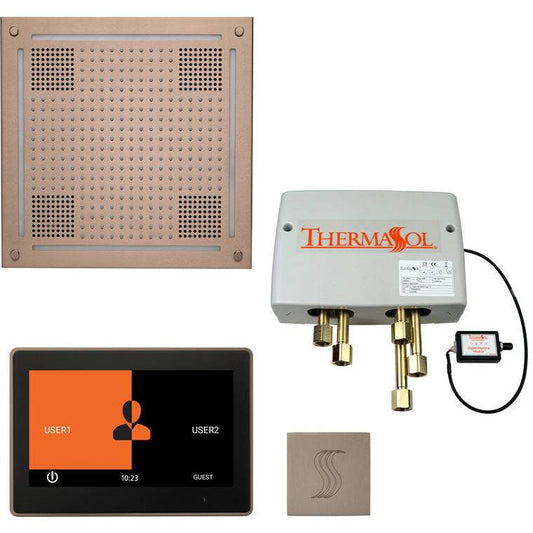 ThermaSol® Total Wellness Hydrovive Shower Package – 10" ThermaTouch Square Control in Satin Nickel Finish