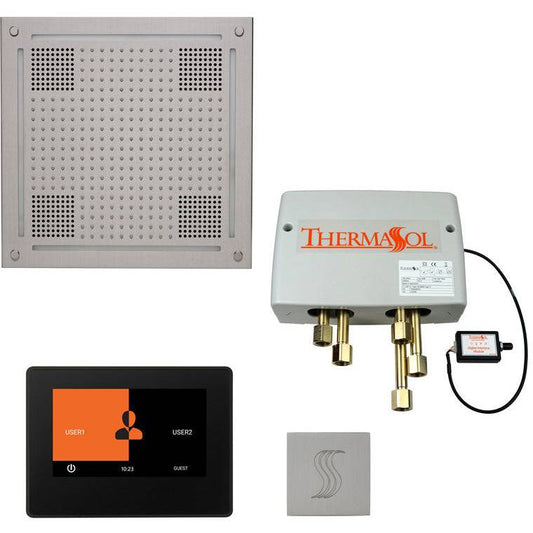 ThermaSol® Total Wellness Hydrovive Shower Package – 7" ThermaTouch Square Control in Satin Chrome Finish