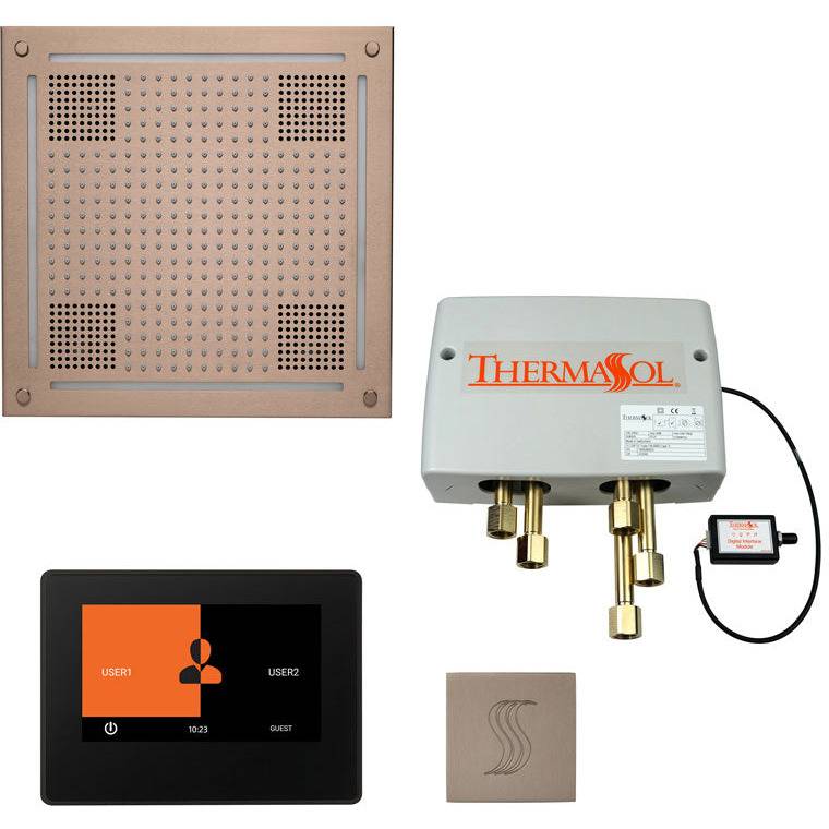 ThermaSol® Total Wellness Hydrovive Shower Package – 7" ThermaTouch Square Control in Satin Nickel Finish