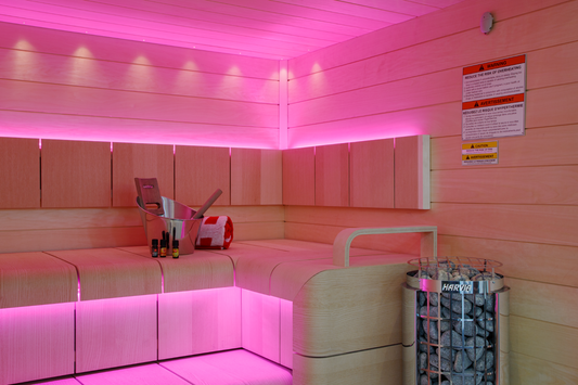 Harvia Cilindro Half Series 8kW Stainless Steel Sauna Heater at 240V 1PH with Built-In Time and Temperature Controls