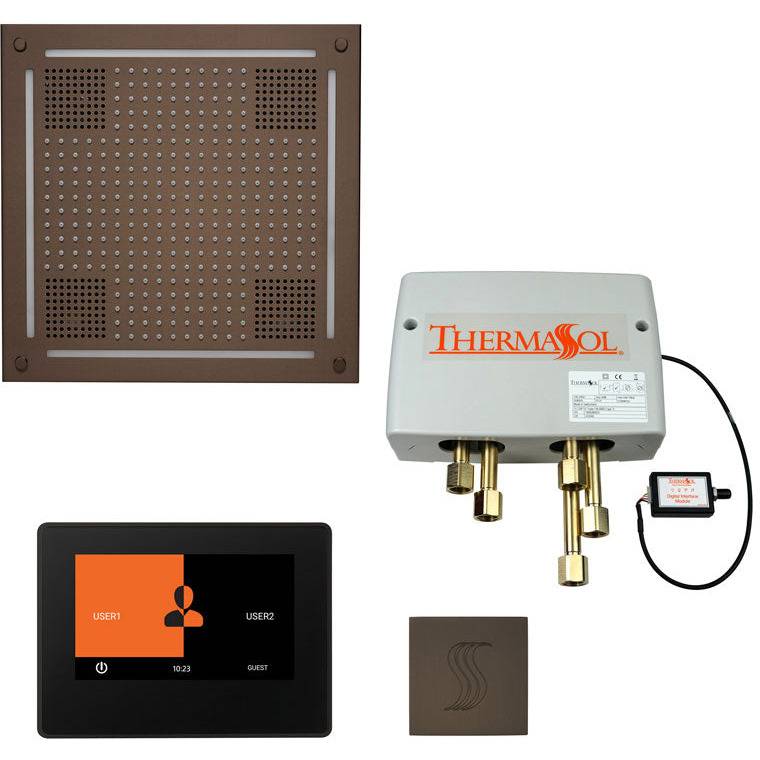 ThermaSol® Total Wellness Hydrovive Shower Package – 7" ThermaTouch Square Control in Oil Rubbed Bronze Finish